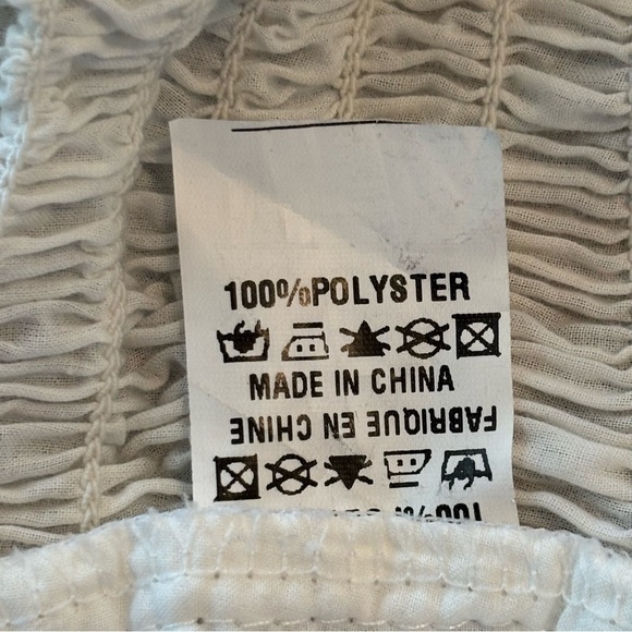 Cherry Koko Boutique White Eyelet Lace Corset Style Blouse Top Size Small S Boho - Picture 4 of 4